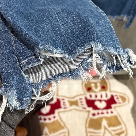 MOTHER Insider Crop Step Chew Dancing in Coals Distressed Denim Jeans - Picture 5 of 14